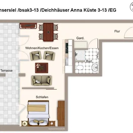 Apartment Deichhaeuser Anna Kueste Deichhaeuser Anna Kueste 3-13 *